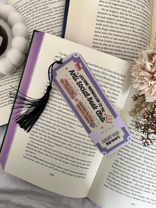 Lesezeichen „Anti Social Book Club“