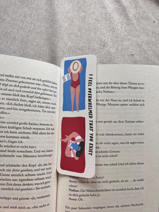 Lesezeichen „I feel overwhelmed that you exist“ – Emily Henry Buchclub