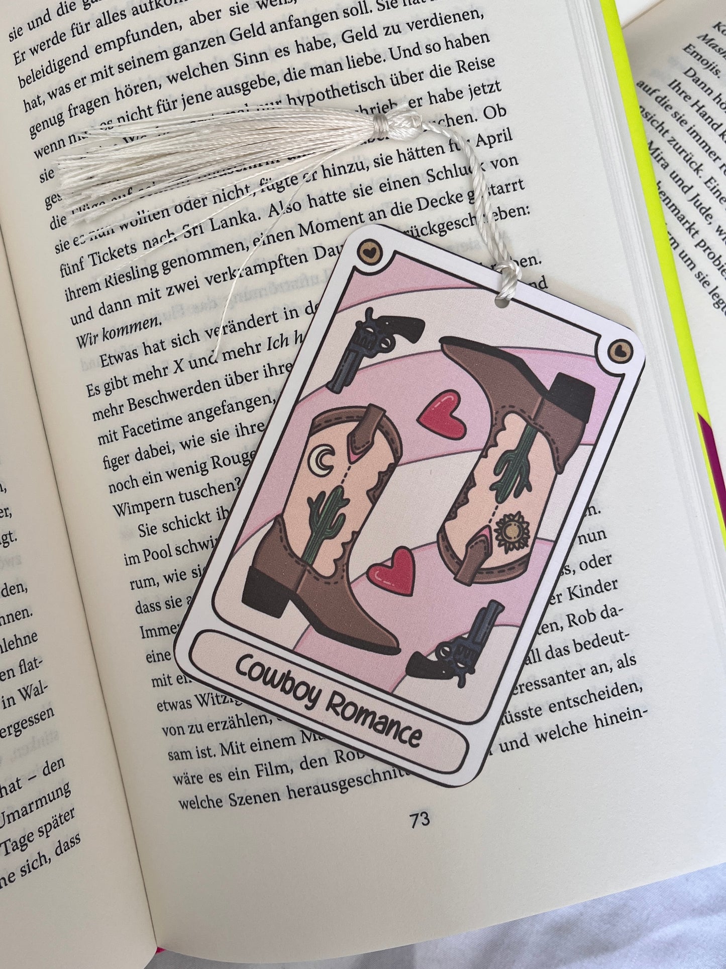 Lesezeichen Tarotkarte „Cowboy Romance“