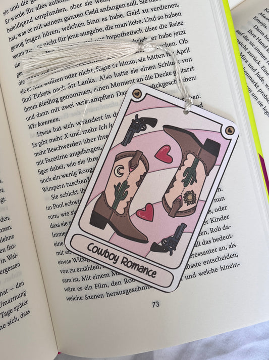 Lesezeichen Tarotkarte „Cowboy Romance“
