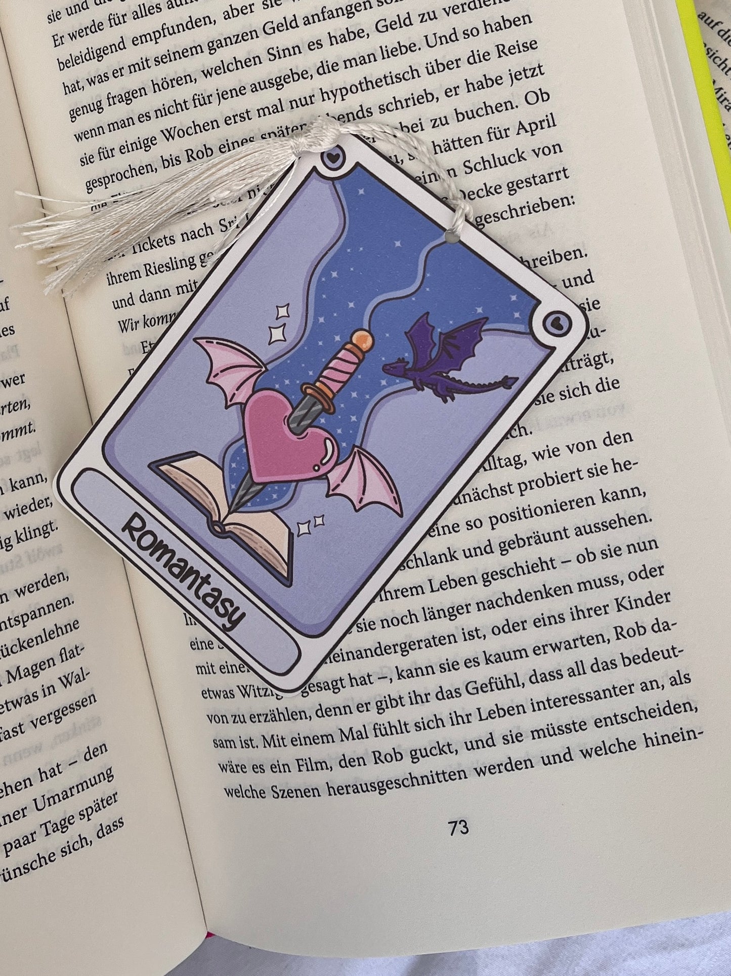 Lesezeichen Tarotkarte „Romantasy“