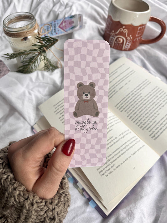 Lesezeichen „Snuggle up book girlie“